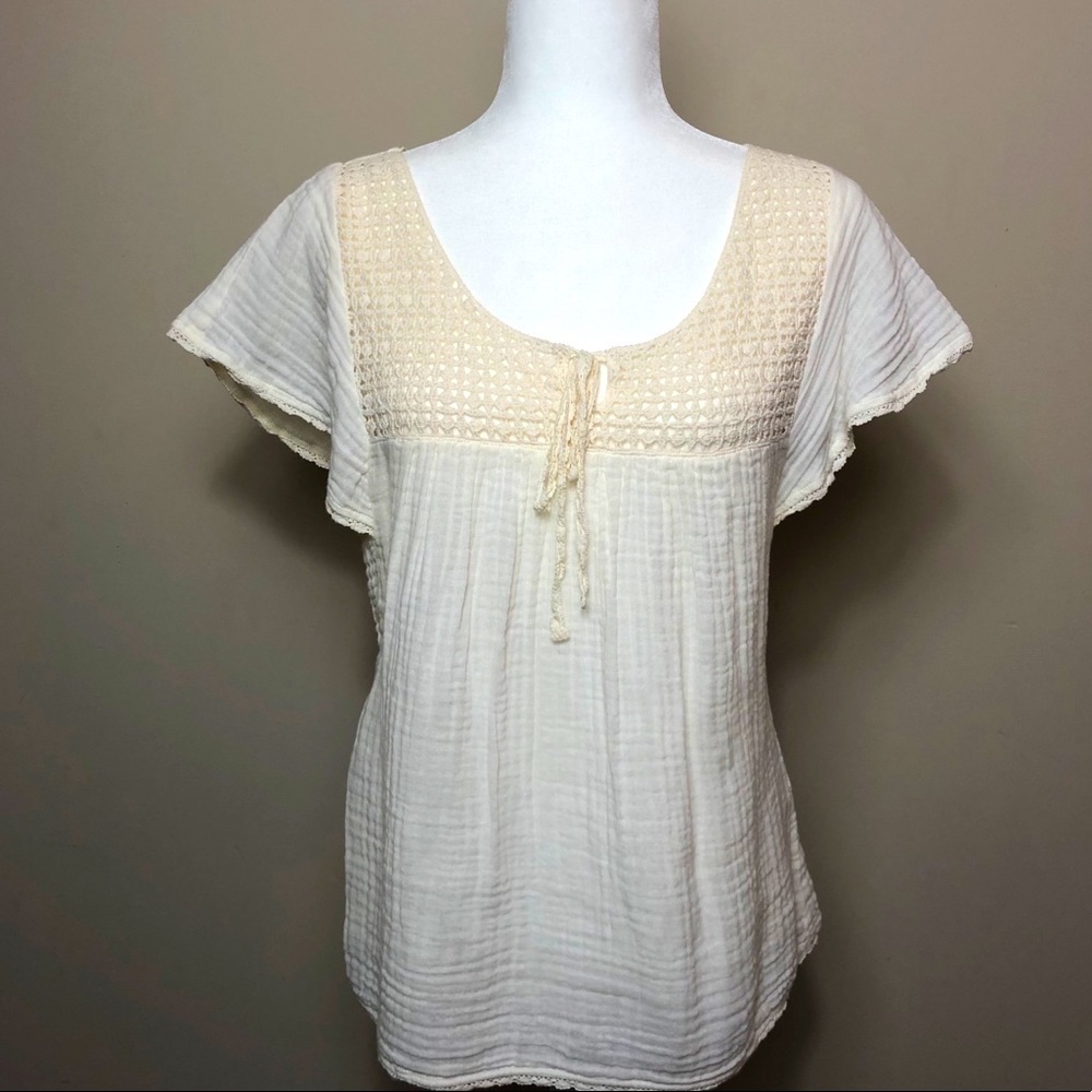 Anthropologie Tulle Blouse